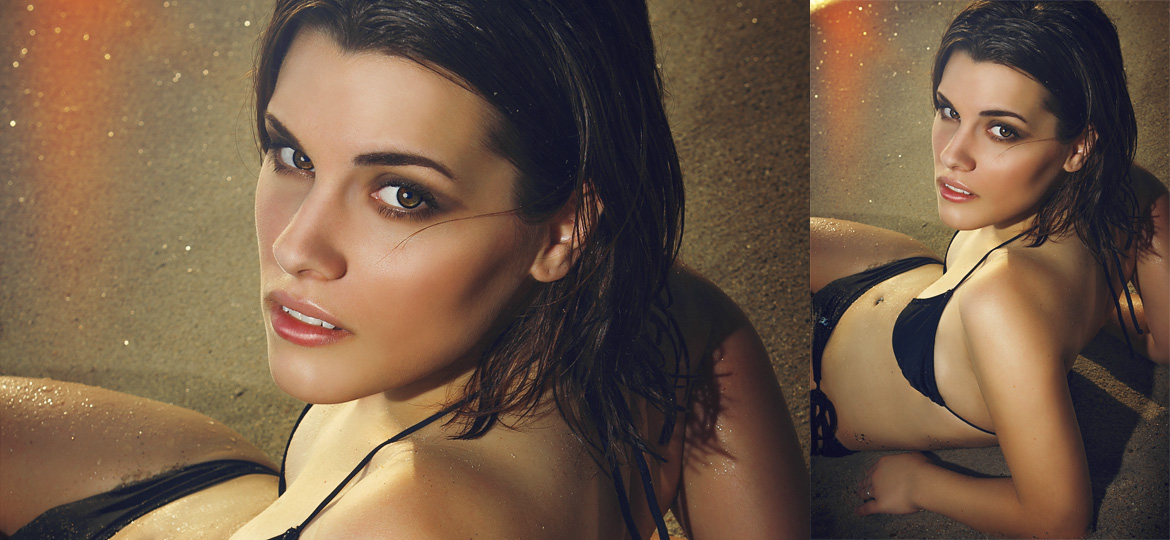 Tera in a bikini at the beach